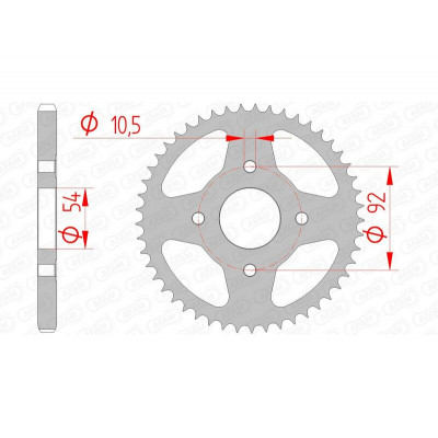 Couronne AFAM acier standard 12202 - 428