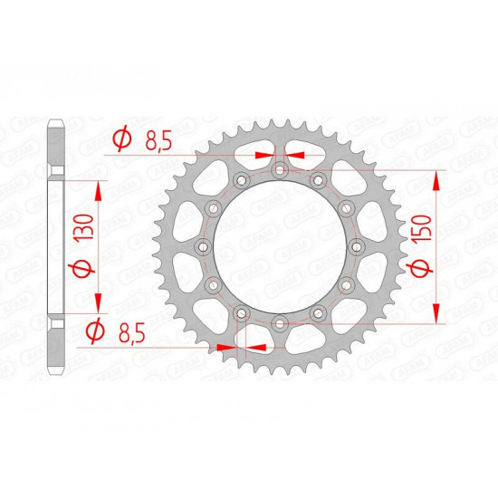 Couronne AFAM acier anti-boue 12323 - 520