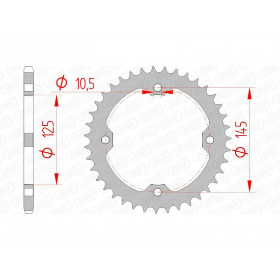 Couronne AFAM acier standard 12407 - 520