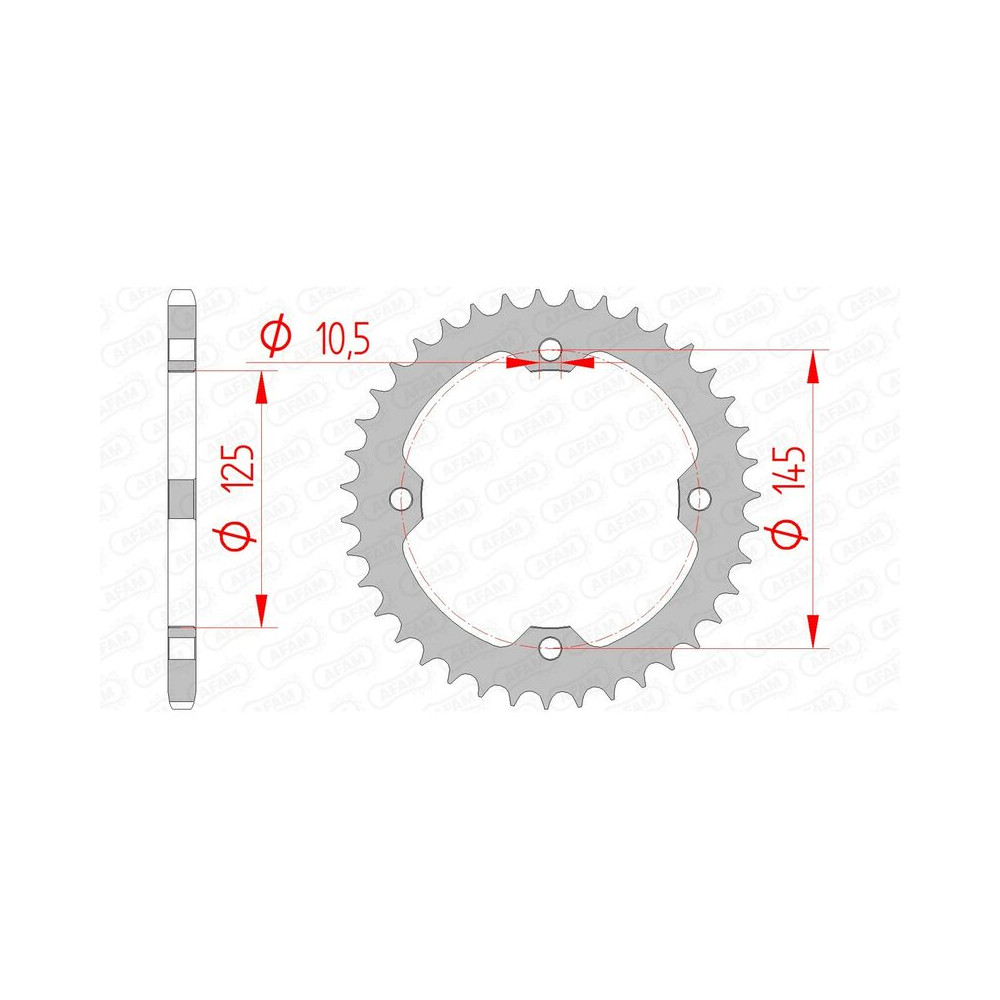 Couronne AFAM acier standard 12407 - 520