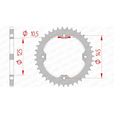 Couronne AFAM acier standard 12407 - 520