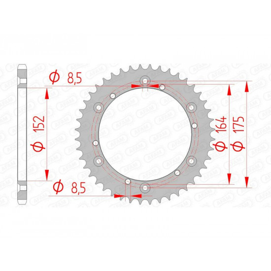 Couronne AFAM acier standard 12500 - 520