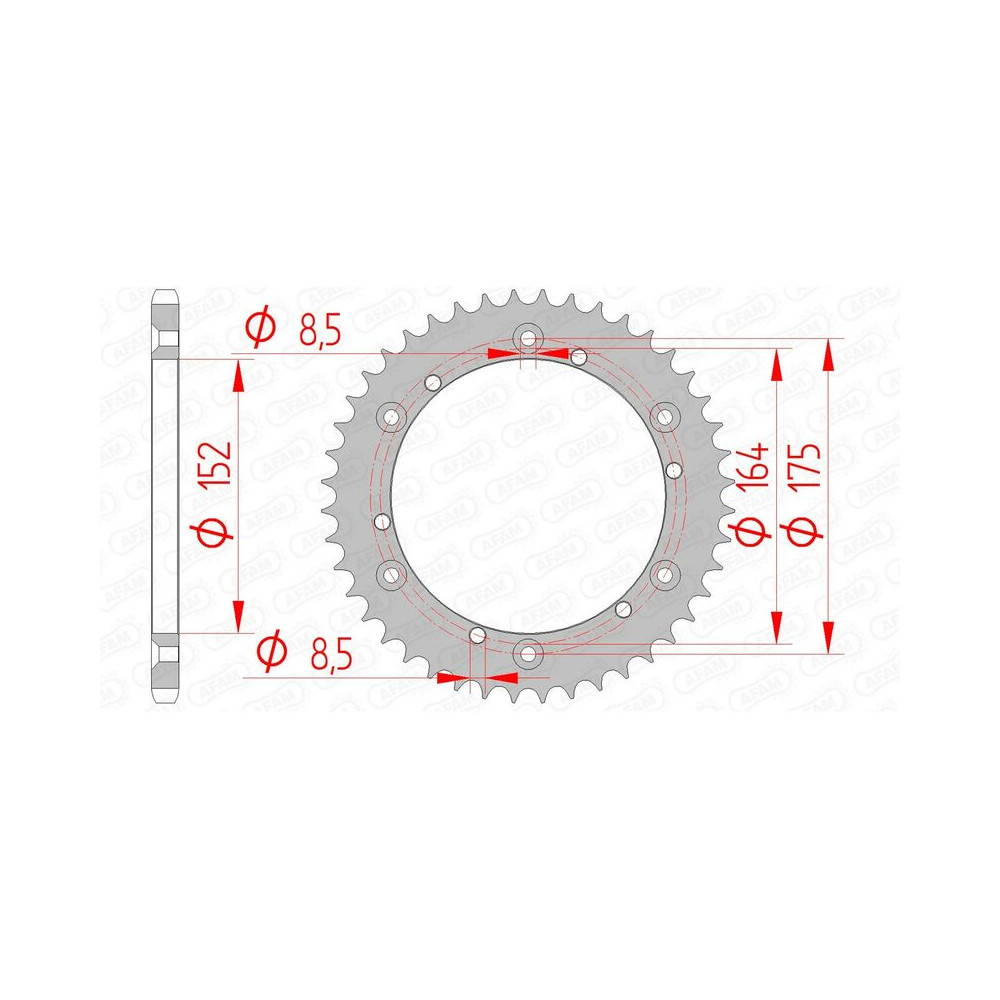 Couronne AFAM acier standard 12500 - 520