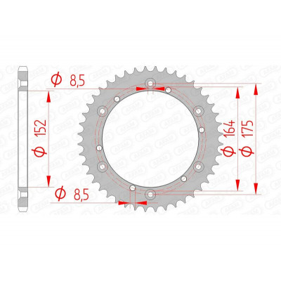 Couronne AFAM acier standard 12500 - 520