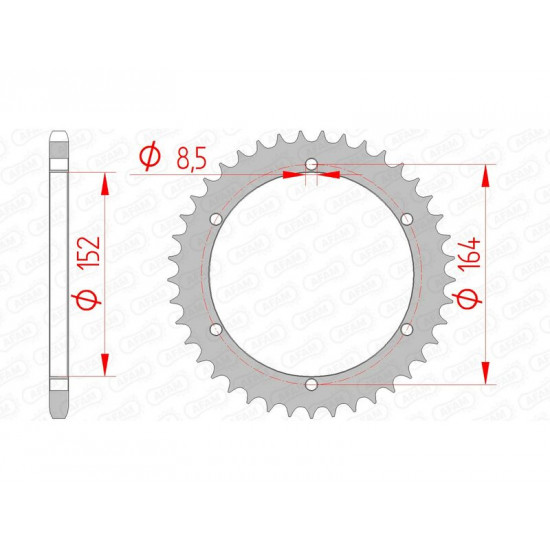 Couronne AFAM acier standard 12502 - 520