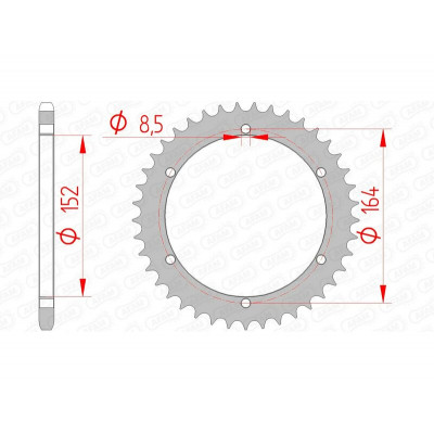 Couronne AFAM acier standard 12502 - 520