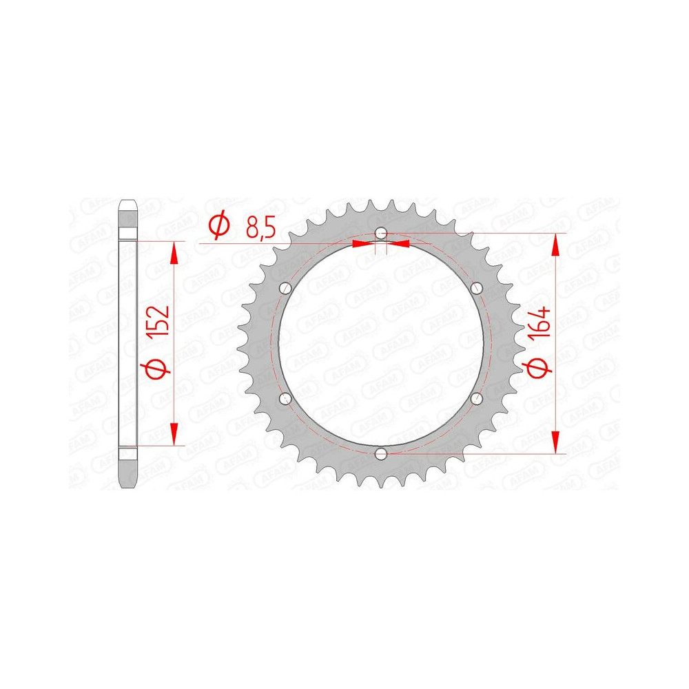 Couronne AFAM acier standard 12502 - 520