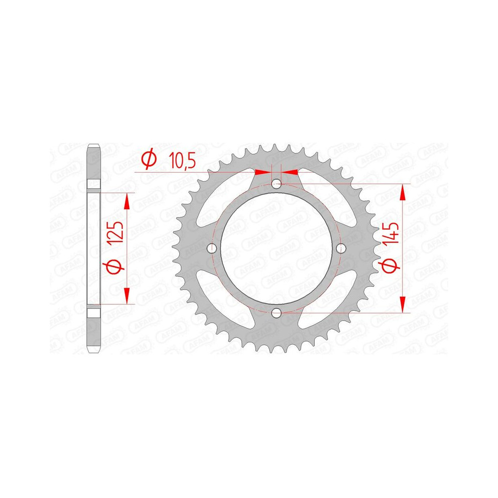 Couronne AFAM acier standard 12505 - 520