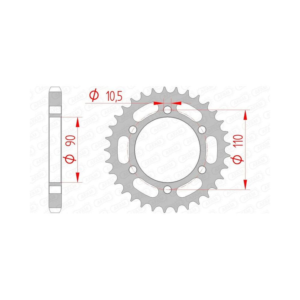 Couronne AFAM acier standard 12600 - 530