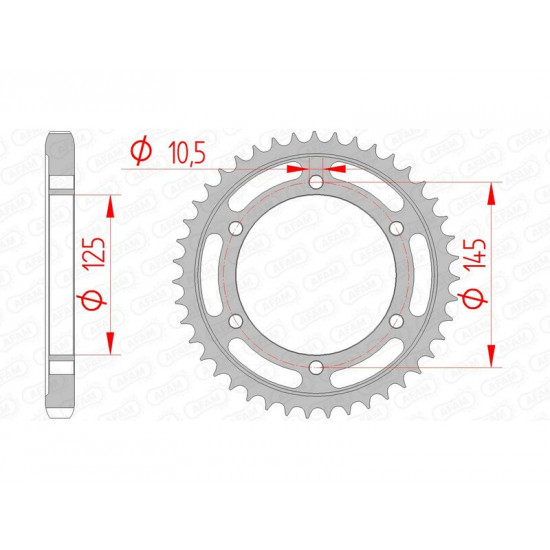 Couronne AFAM acier standard 12601 - 530