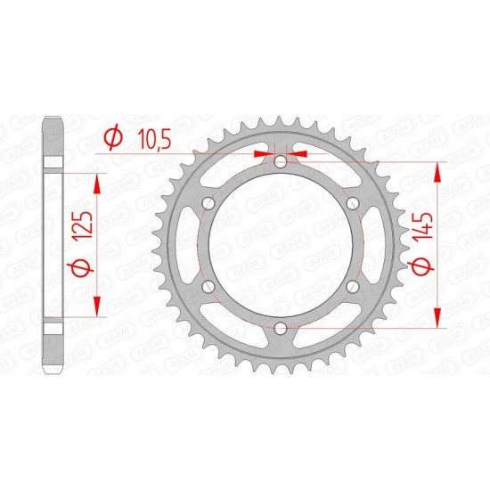 Couronne AFAM acier standard 12603 - 525