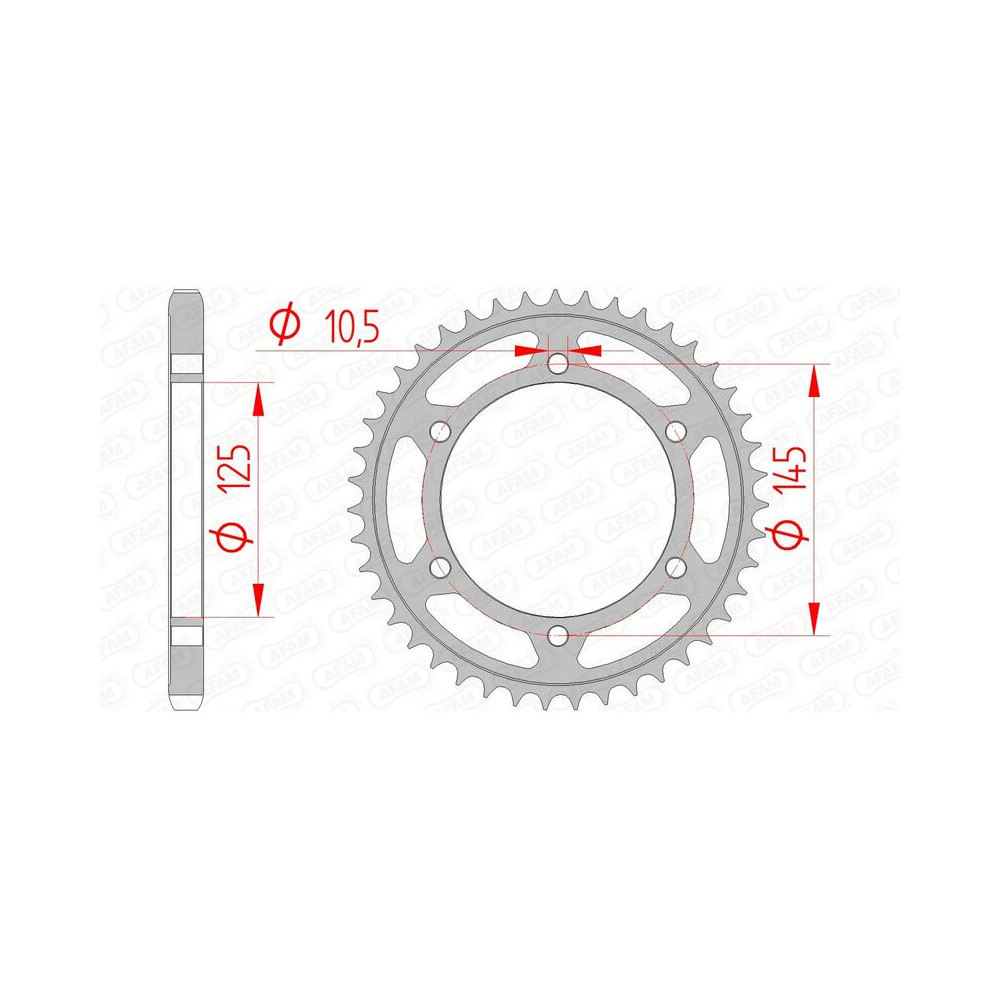 Couronne AFAM acier standard 12603 - 525