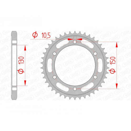 Couronne AFAM acier standard 12606 - 525