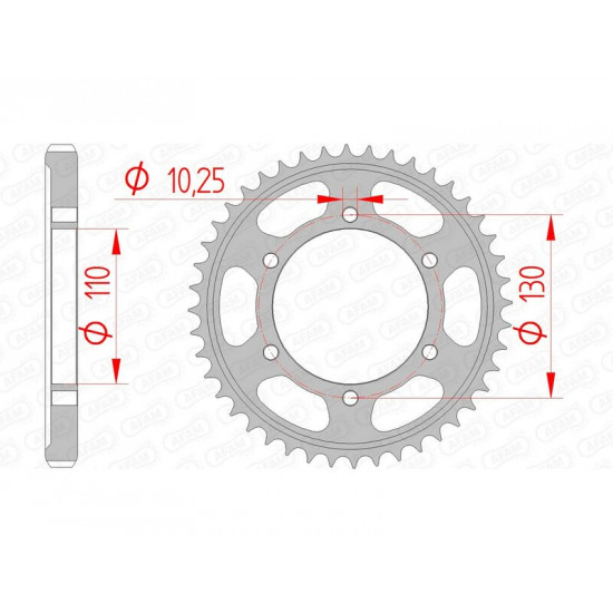 Couronne AFAM acier standard 12813 - 530