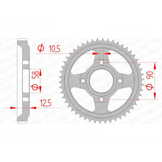 Couronne AFAM acier standard 10216 - 428