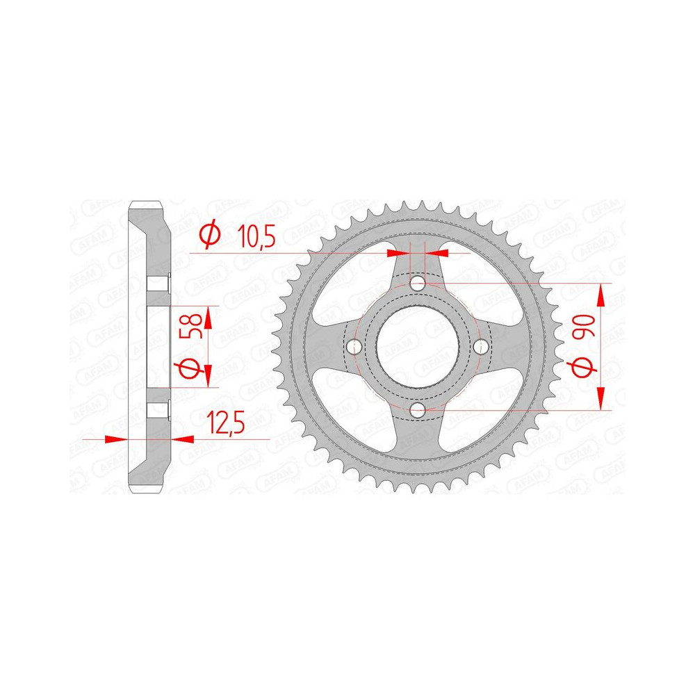 Couronne AFAM acier standard 10216 - 428