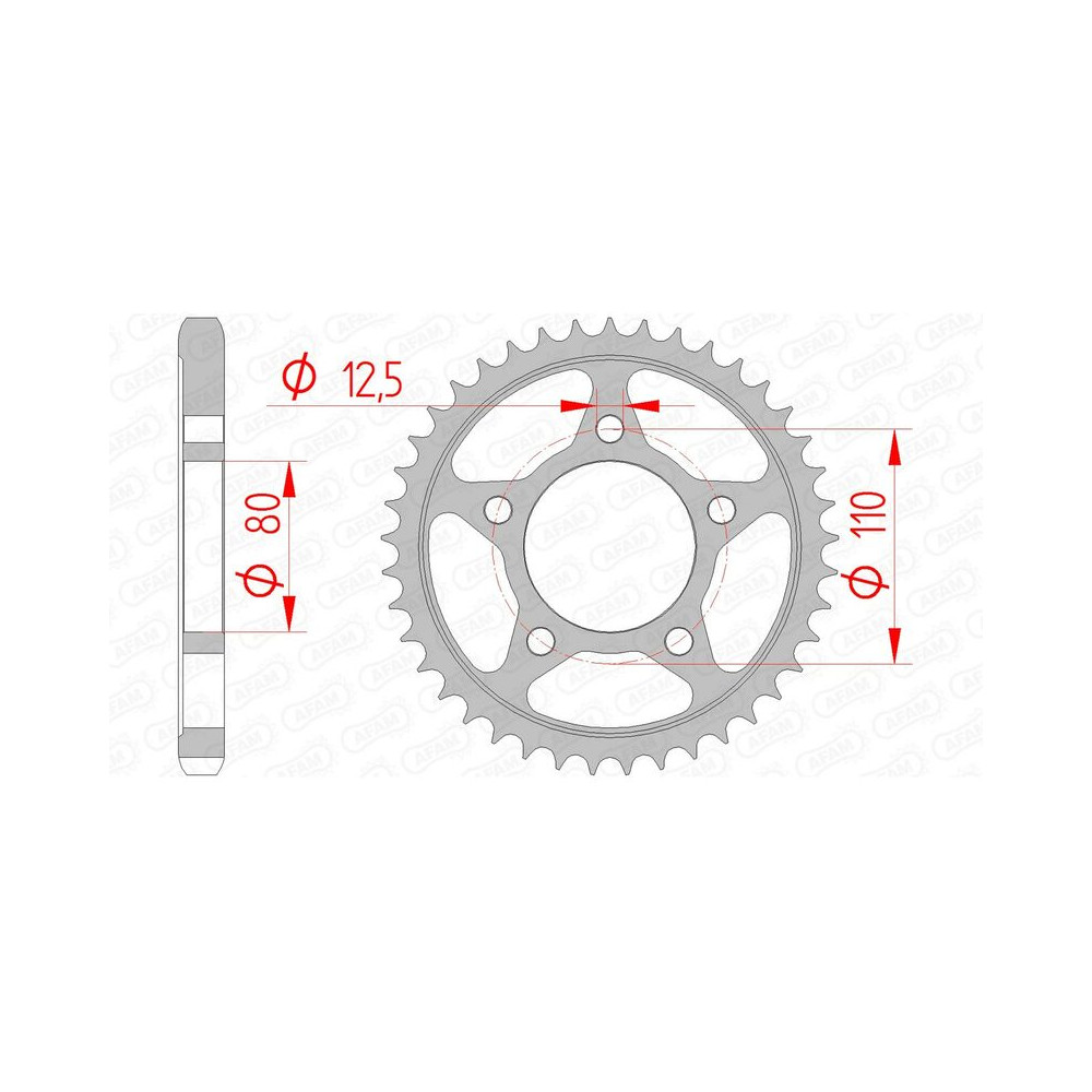 Couronne AFAM acier standard 10605 - 530