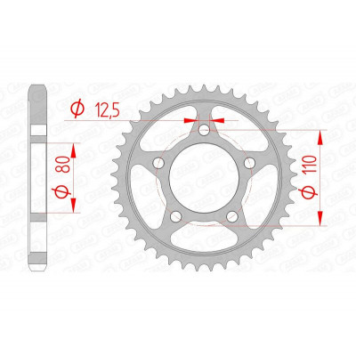 Couronne AFAM acier standard 10605 - 530