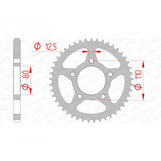 Couronne AFAM acier standard 10608 - 525