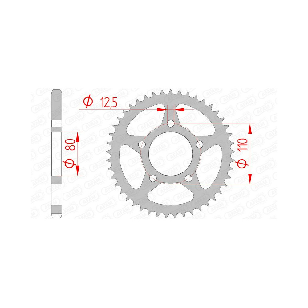 Couronne AFAM acier standard 10608 - 525