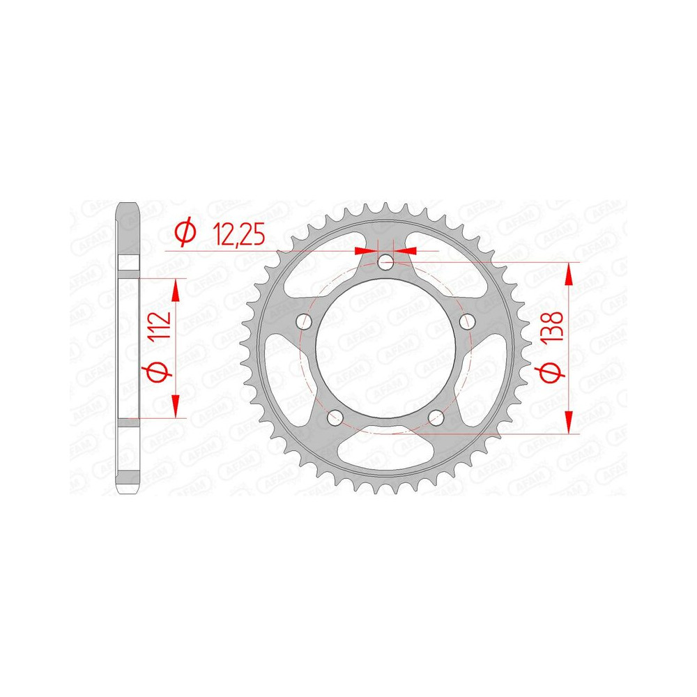 Couronne AFAM acier standard 10613 - 525