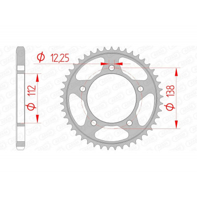 Couronne AFAM acier standard 10613 - 525