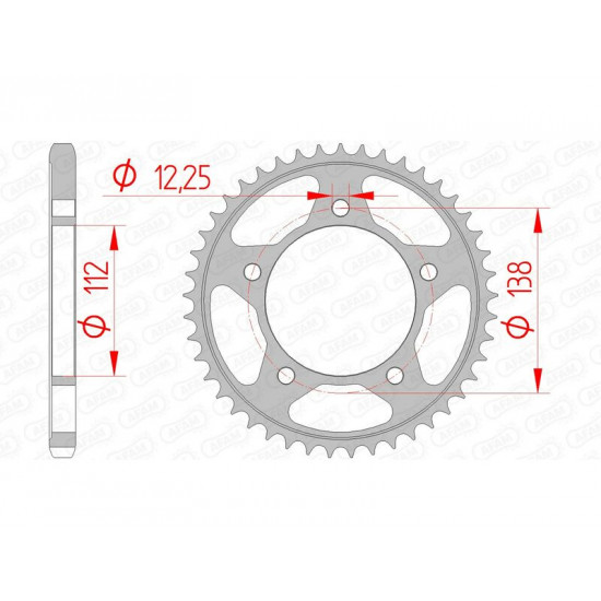 Couronne AFAM acier standard 10613 - 525