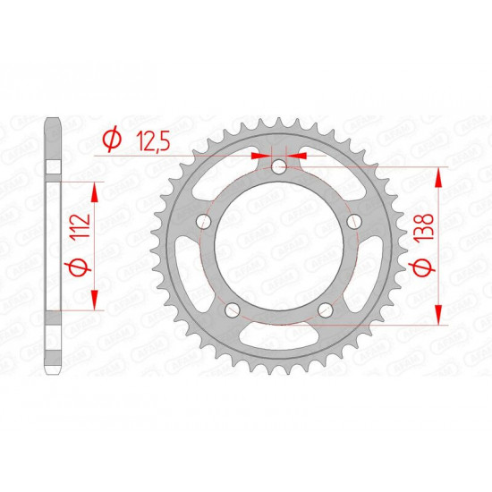 Couronne AFAM acier standard 10627 - 520