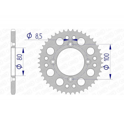 Couronne AFAM aluminium Ultra-Light 11101 - 420