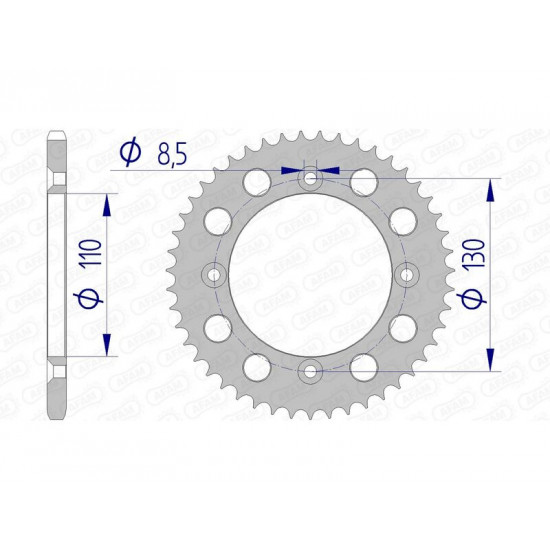 Couronne AFAM aluminium Ultra-Light 11104 - 420