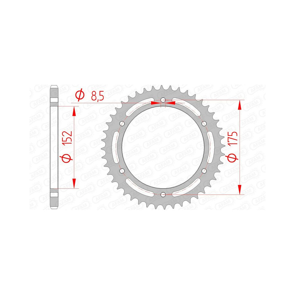 Couronne AFAM acier standard 12301 - 520