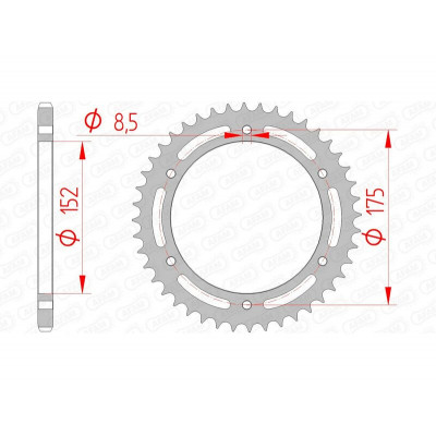 Couronne AFAM acier standard 12301 - 520