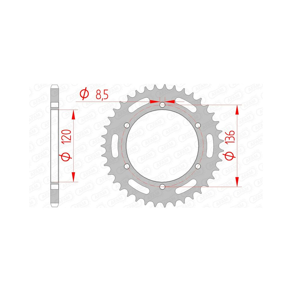 Couronne AFAM acier standard 12304 - 520