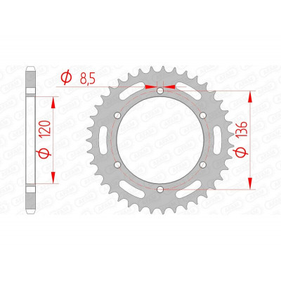 Couronne AFAM acier standard 12304 - 520