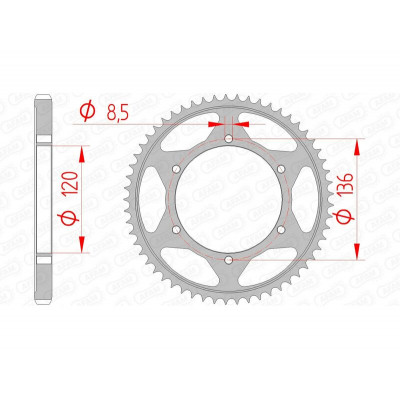 Couronne AFAM acier standard 12313 - 428