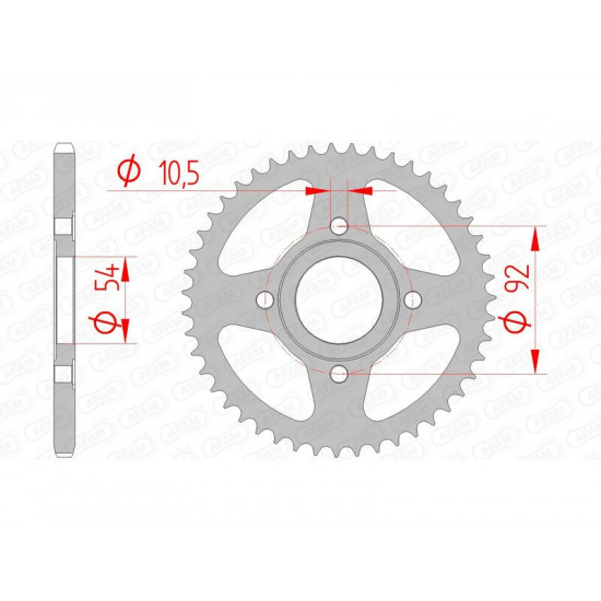 Couronne AFAM acier standard 12112 - 420