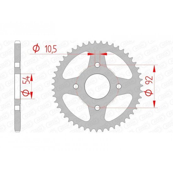 Couronne AFAM acier standard 12113 - 420