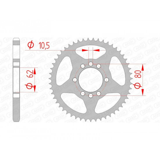 Couronne AFAM acier standard 12204 - 428