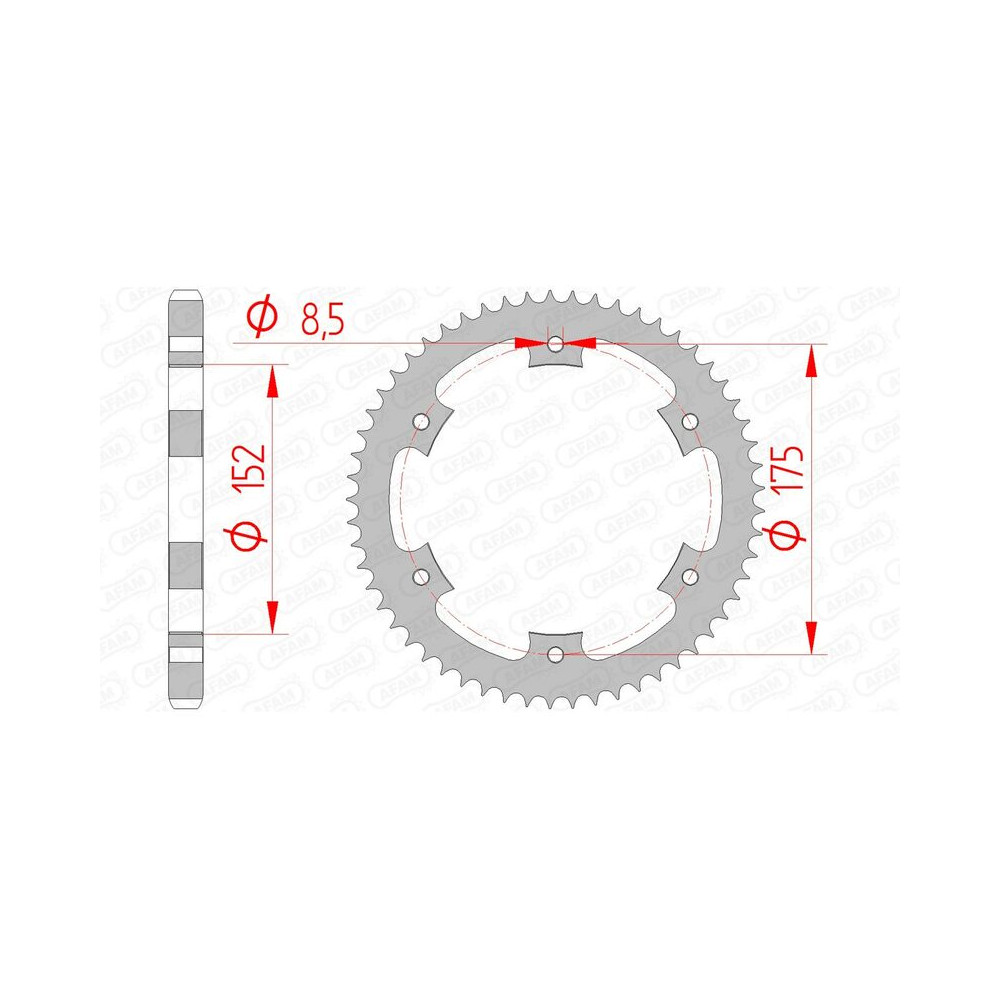 Couronne AFAM acier standard 12207 - 428