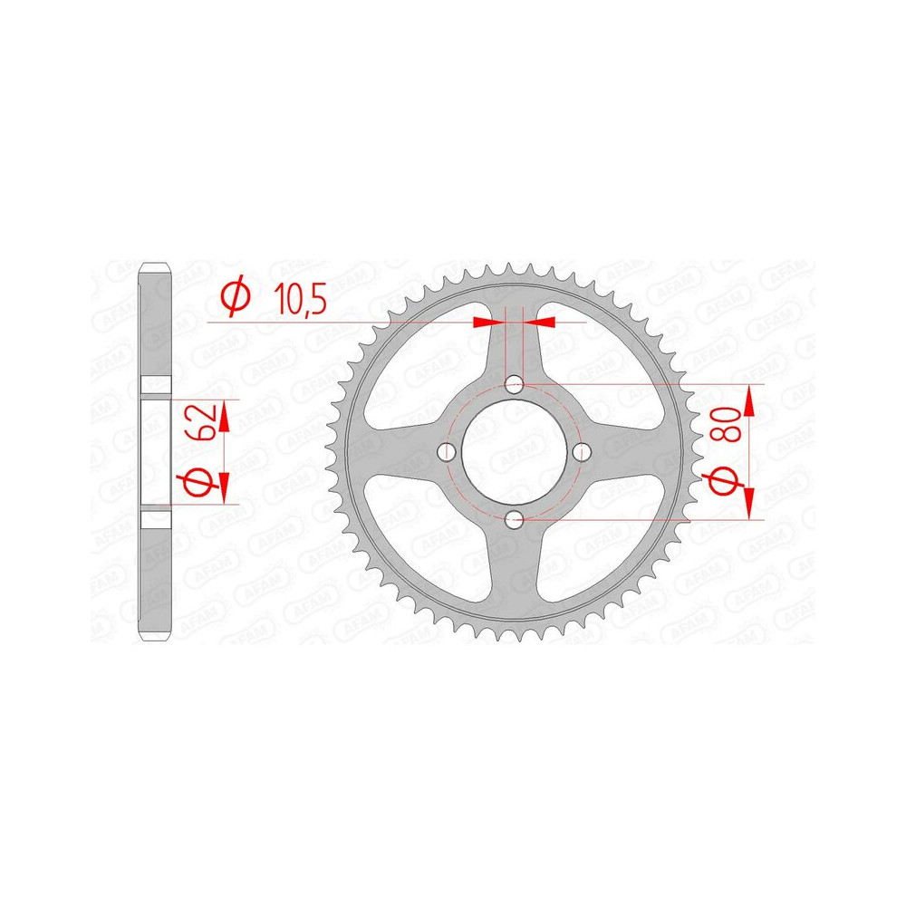 Couronne AFAM acier standard 12224 - 428