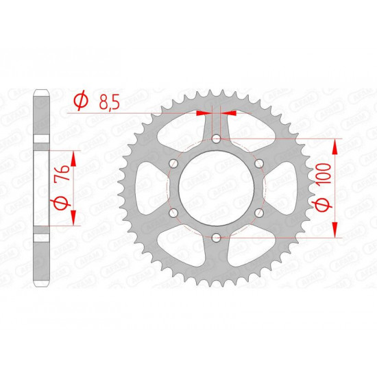 Couronne AFAM acier standard 12227 - 428