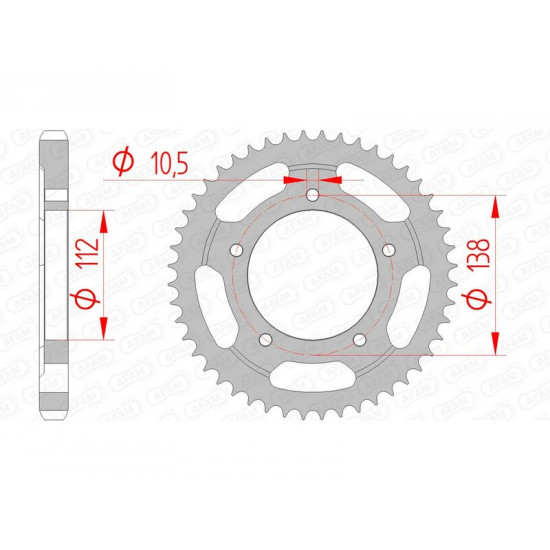 Couronne AFAM acier standard 12607 - 530