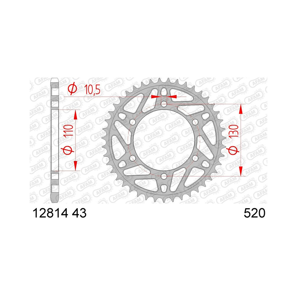 Couronne AFAM acier standard 12814 - 520