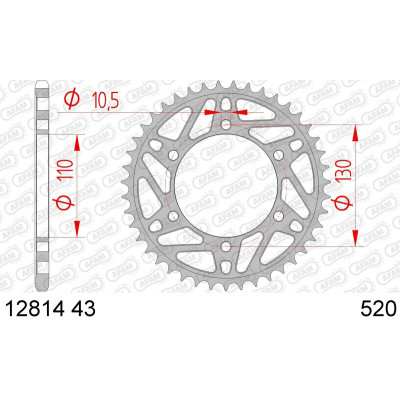 Couronne AFAM acier standard 12814 - 520