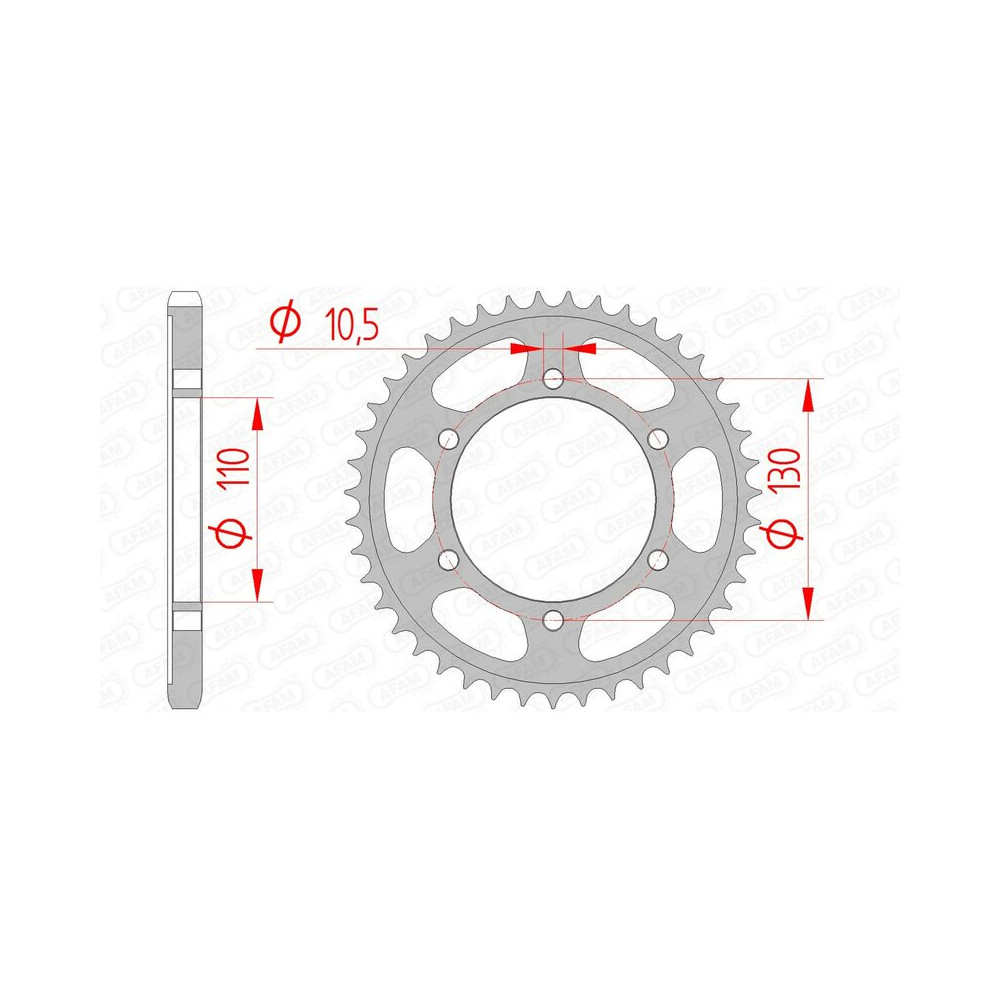 Couronne AFAM acier standard 12815 - 525