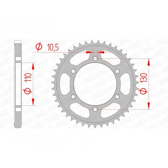 Couronne AFAM acier standard 12815 - 525