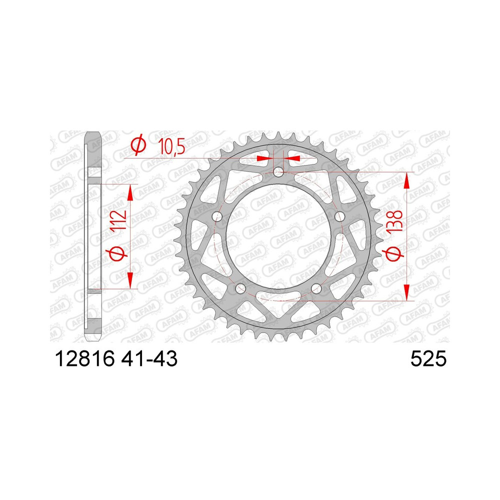 Couronne AFAM acier standard 12816 - 525