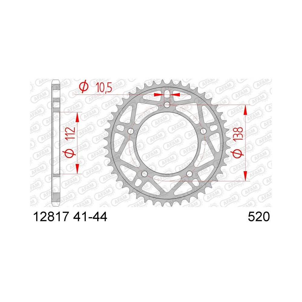 Couronne AFAM acier standard 12817 - 520