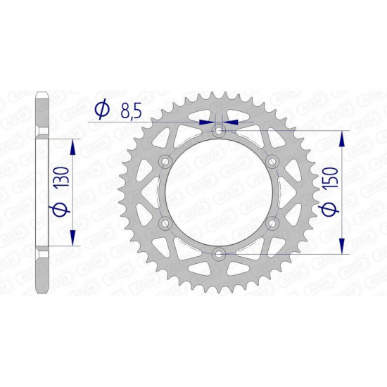 Couronne AFAM aluminium 13323 - 520