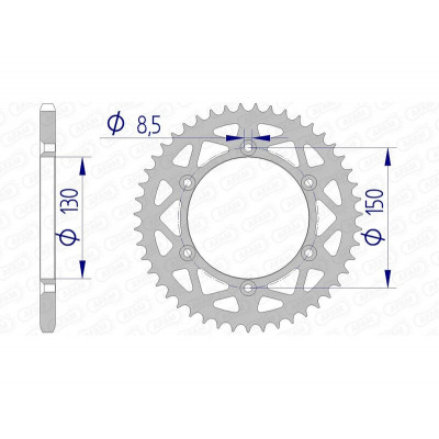 Couronne AFAM aluminium 13323 - 520